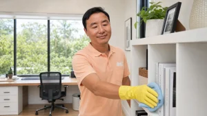 James Cleaning an Home Office Brisbane